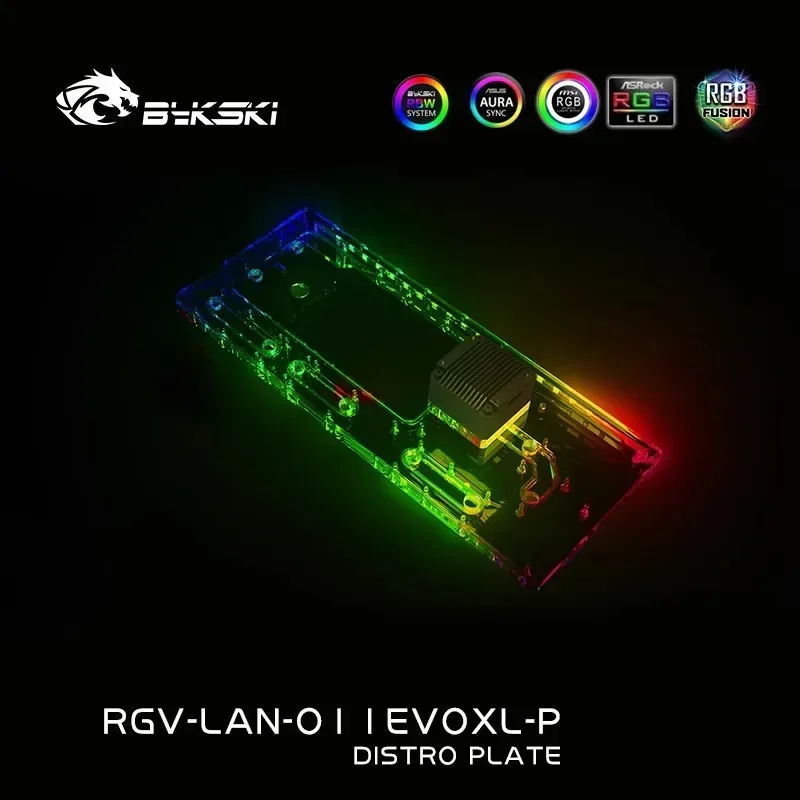 Distro Plate Ddc Pump Combo - لوحة توزيع أكريليك من Bykski/لوحة لحافظة