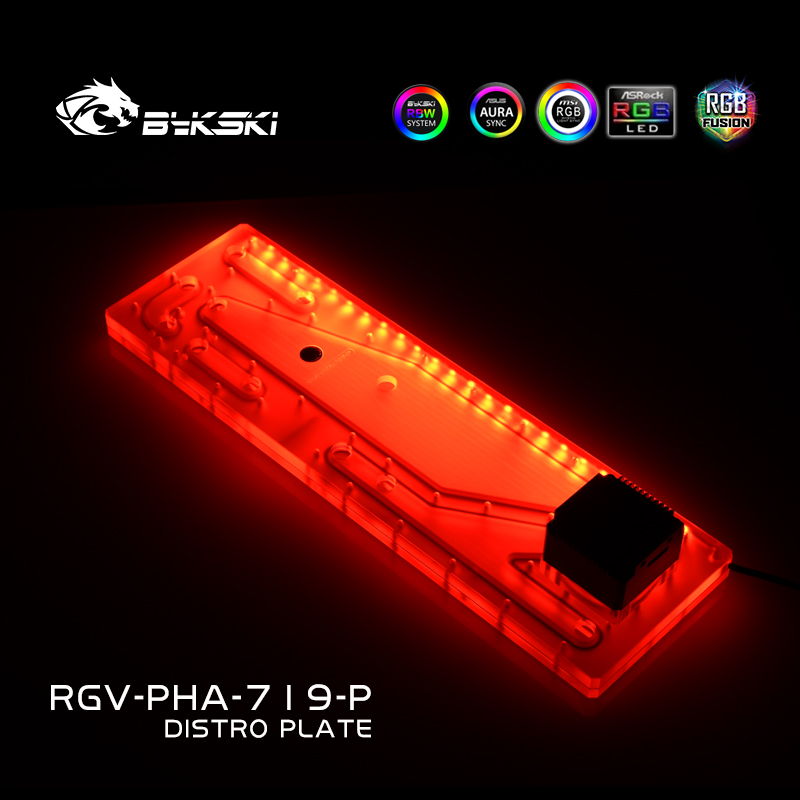 Distro Plate Ddc Pump Combo - BYKSKI RGV-PHA-719-P تستخدم خزان الأكريليك لعلبة