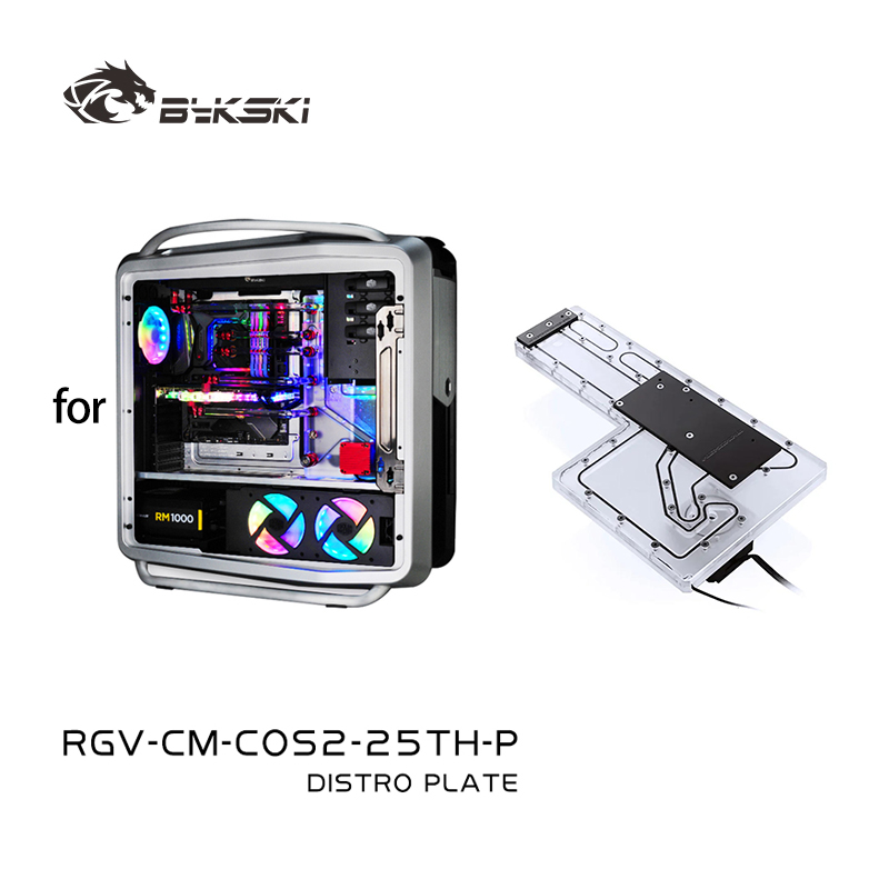 Distro Plate Ddc Pump Combo - BYKSKI RGV-CM-COS2-25TH-P استخدام خزان الأكريليك لعلبة