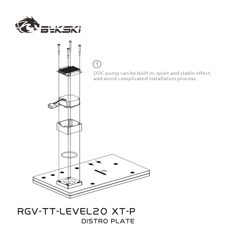 Bykski RGV-TT-LEVEL20XT-P لوحة - مراجعة Distro Plate Ddc Pump Combo وسعره