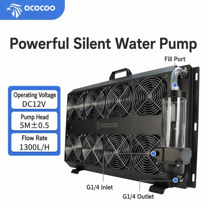 مجموعة تبريد مائي خارجية متكام - مراجعة External Radiator Water Cooling Kit وسعره