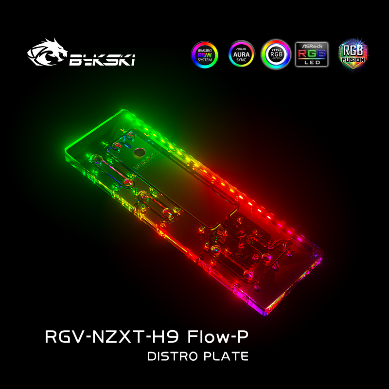Bykski RGV-NZXT-H9 FIow-P خزان - مراجعة Distro Plate Ddc Pump Combo وسعره