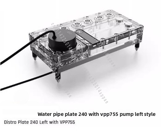 حوض تبريد مائي وحاجز مائي G1/4 - مراجعة Integrated Pump Reservoir Distro Plate وسعره