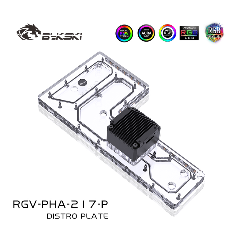 Bykski RGV-PHA-217-P لوحة توزي - مراجعة Distro Plate Ddc Pump Combo وسعره