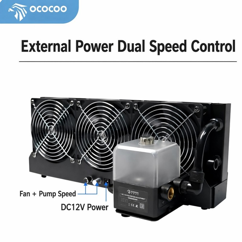 مجموعة تبريد مائي خارجية OCOCO - مراجعة External Radiator Water Cooling Kit وسعره
