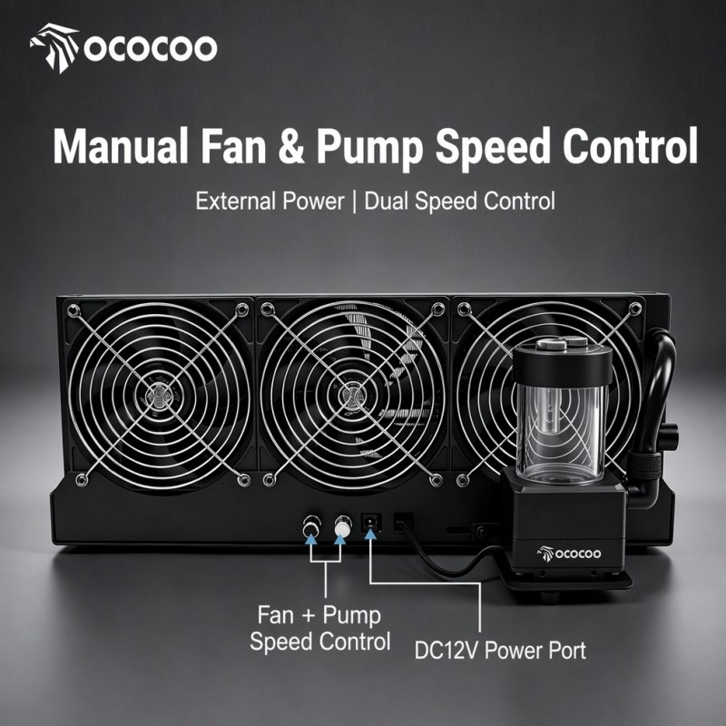 مجموعة تبريد مائي خارجية OCOCO - مراجعة External Radiator Water Cooling Kit وسعره
